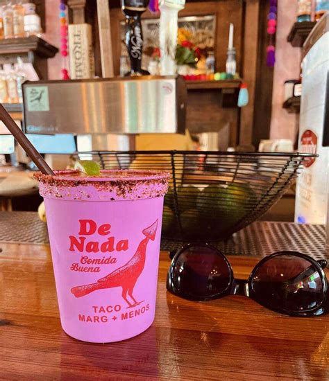 De nada austin - de nada cantina 🍸🍹🌮 | $$ 4715 e cesar chavez st atx 78702. happy hour: daily 4pm to 6pm specials: $1 off all appetizers (chips & salsa, chips & queso, chips & guacamole, mexico city bean, and cheese quesadilla, mexico city carnitas and cheese quesadilla) and crispy beef tacos. $1 off drinks (classic frozen margarita, seasonal frozen margarita, house rocks …